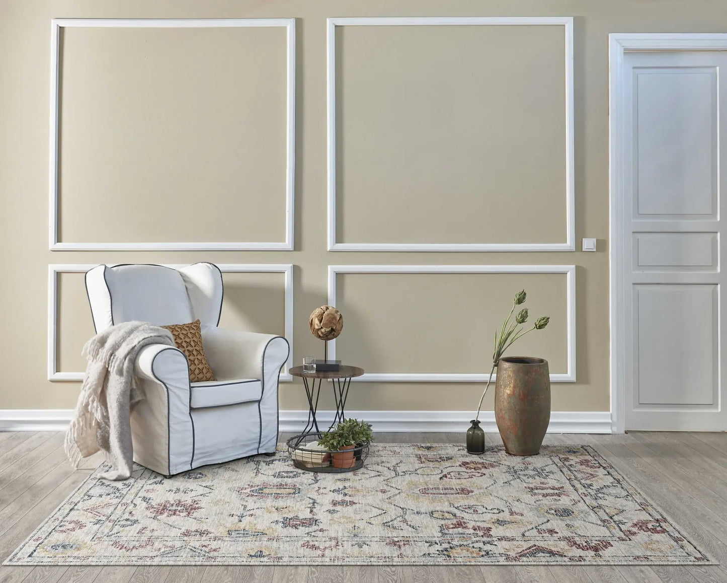 9' X 13' Ivory Hand Tufted Space Dyed Floral Traditional Indoor Area Rug - Homeroots - Flyclothing LLC