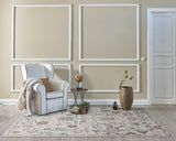 9' X 13' Ivory Hand Tufted Space Dyed Floral Traditional Indoor Area Rug - Homeroots - Flyclothing LLC