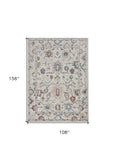 9' X 13' Ivory Hand Tufted Space Dyed Floral Traditional Indoor Area Rug - Homeroots