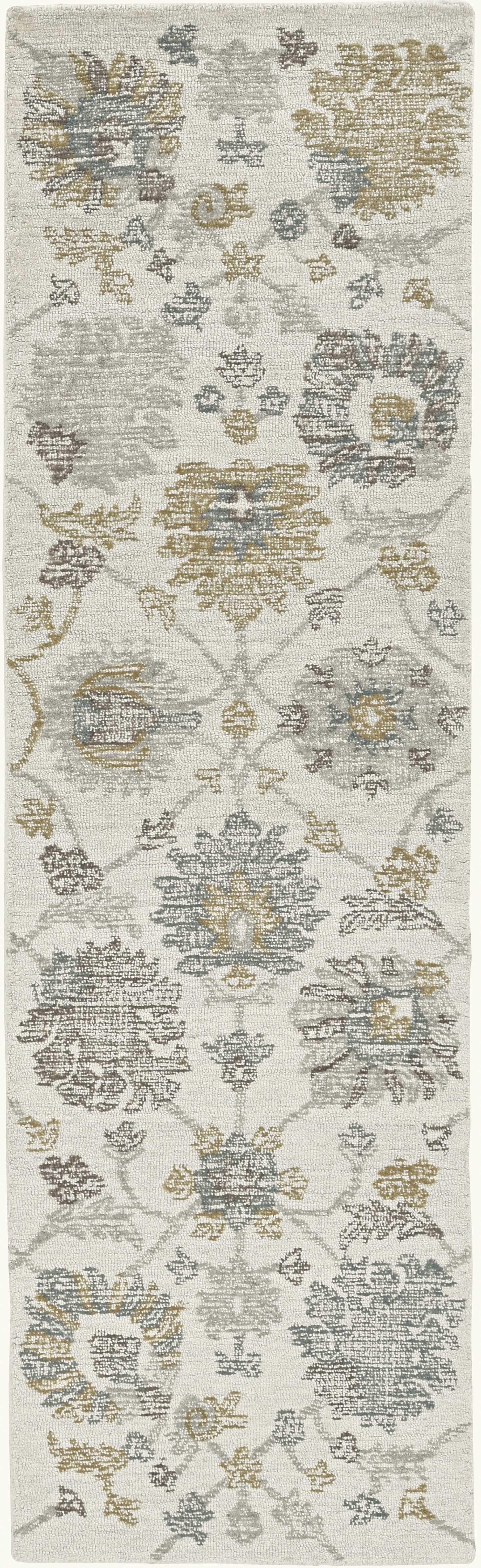 2' X 8' Ivory Floral Vine Wool Runner Rug - Homeroots - Flyclothing LLC