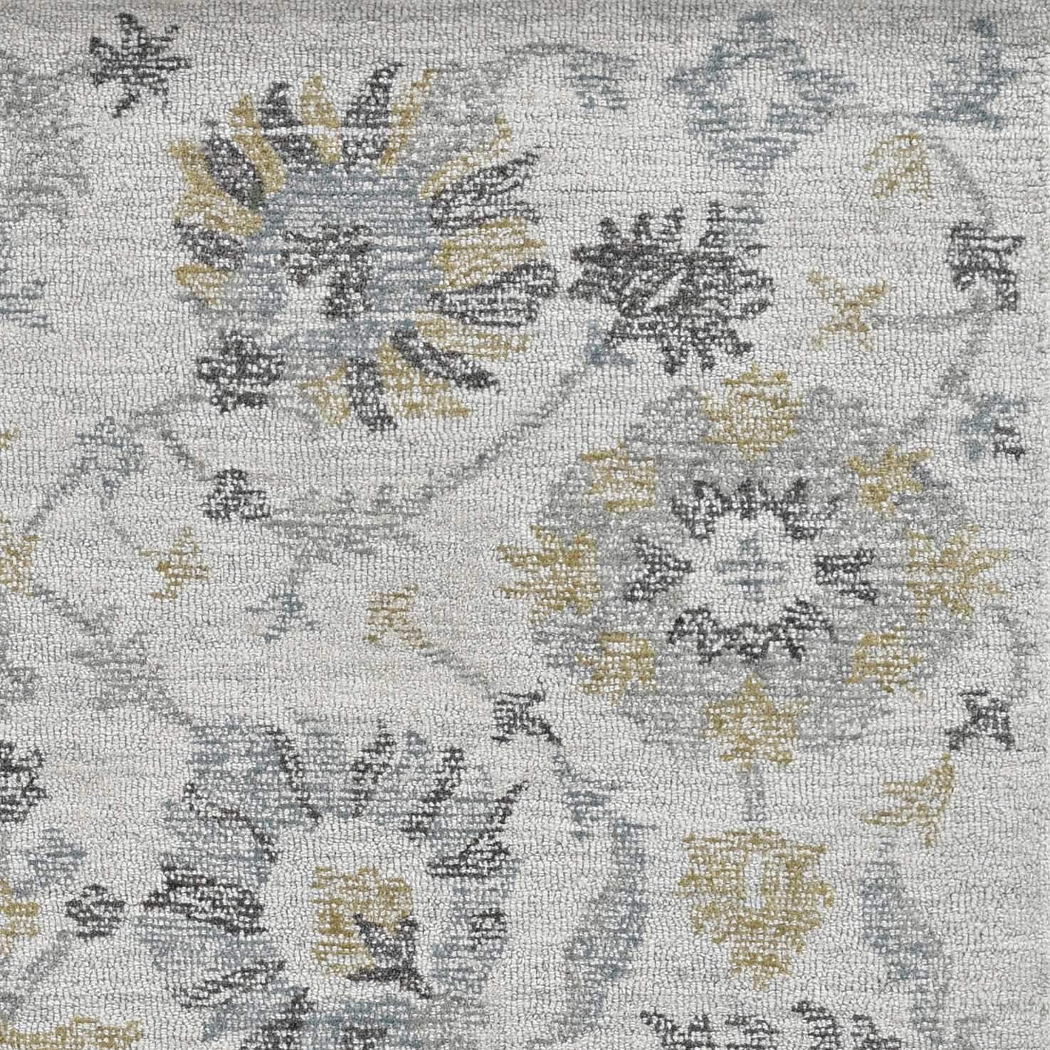 2' X 8' Ivory Floral Vine Wool Runner Rug - Homeroots - Flyclothing LLC