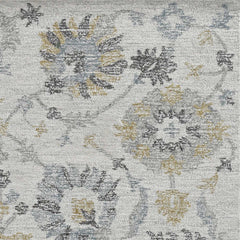 2' X 8' Ivory Floral Vine Wool Runner Rug - Homeroots
