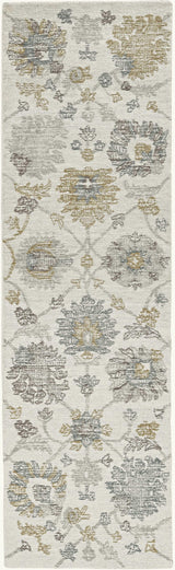 5' X 7' Ivory Hand Tufted Space Dyed Floral Traditional Indoor Area Rug - Homeroots - Flyclothing LLC