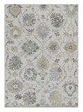 5' X 7' Ivory Hand Tufted Space Dyed Floral Traditional Indoor Area Rug - Homeroots