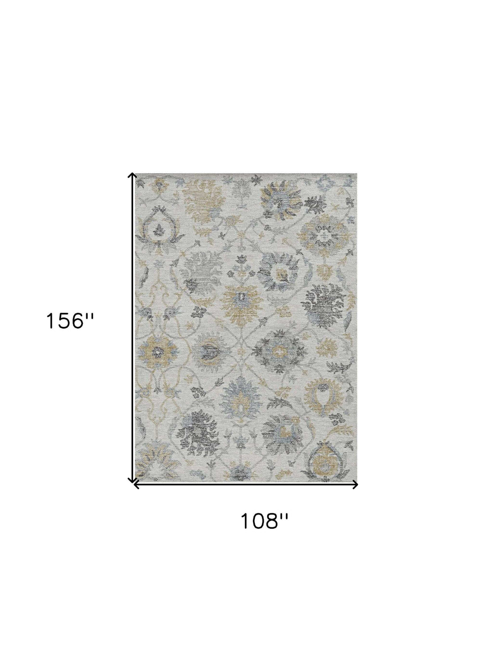 108 X 156 Ivory Wool Rug - Homeroots - Flyclothing LLC