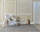 5' X 7' Grey Floral Vines Wool Indoor Area Rug - Homeroots - Flyclothing LLC