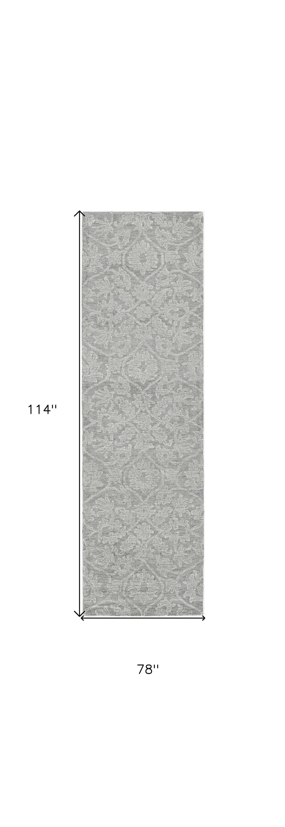 78 X 114 Grey Wool Rug - Homeroots - Flyclothing LLC