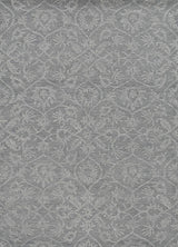 9' X 13' Grey Hand Tufted Space Dyed Floral Ogee Indoor Area Rug - Homeroots - Flyclothing LLC