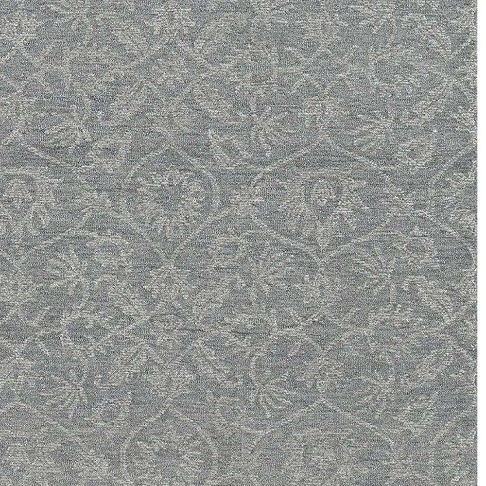 9' X 13' Grey Hand Tufted Space Dyed Floral Ogee Indoor Area Rug - Homeroots - Flyclothing LLC