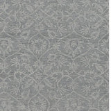 9' X 13' Grey Hand Tufted Space Dyed Floral Ogee Indoor Area Rug - Homeroots