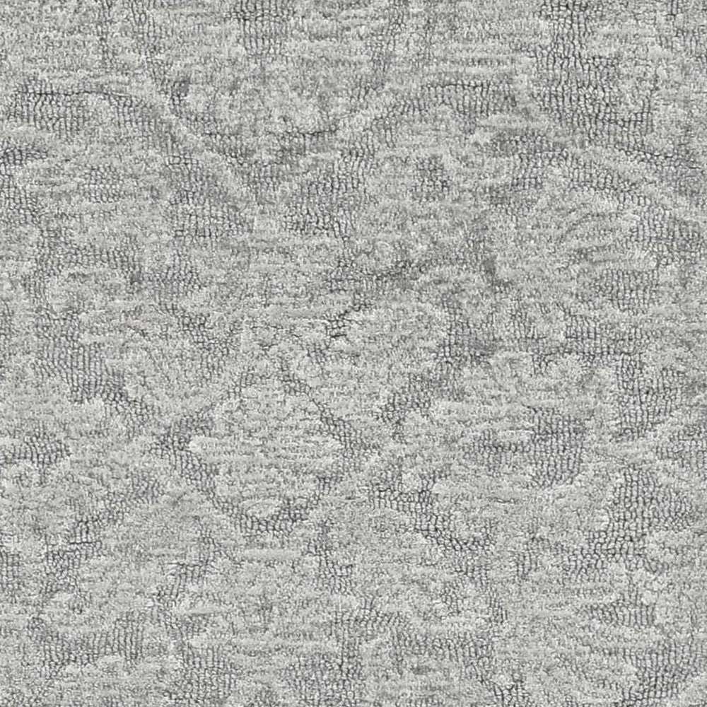 9' X 13' Grey Hand Tufted Space Dyed Floral Ogee Indoor Area Rug - Homeroots - Flyclothing LLC