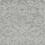 9' X 13' Grey Hand Tufted Space Dyed Floral Ogee Indoor Area Rug - Homeroots - Flyclothing LLC