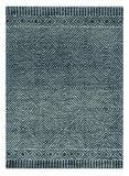 5' X 7' Grey Black Hand Tufted Space Dyed Geometric Indoor Area Rug - Homeroots