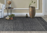 7' X 10' Grey Black Hand Tufted Space Dyed Geometric Indoor Area Rug - Homeroots - Flyclothing LLC
