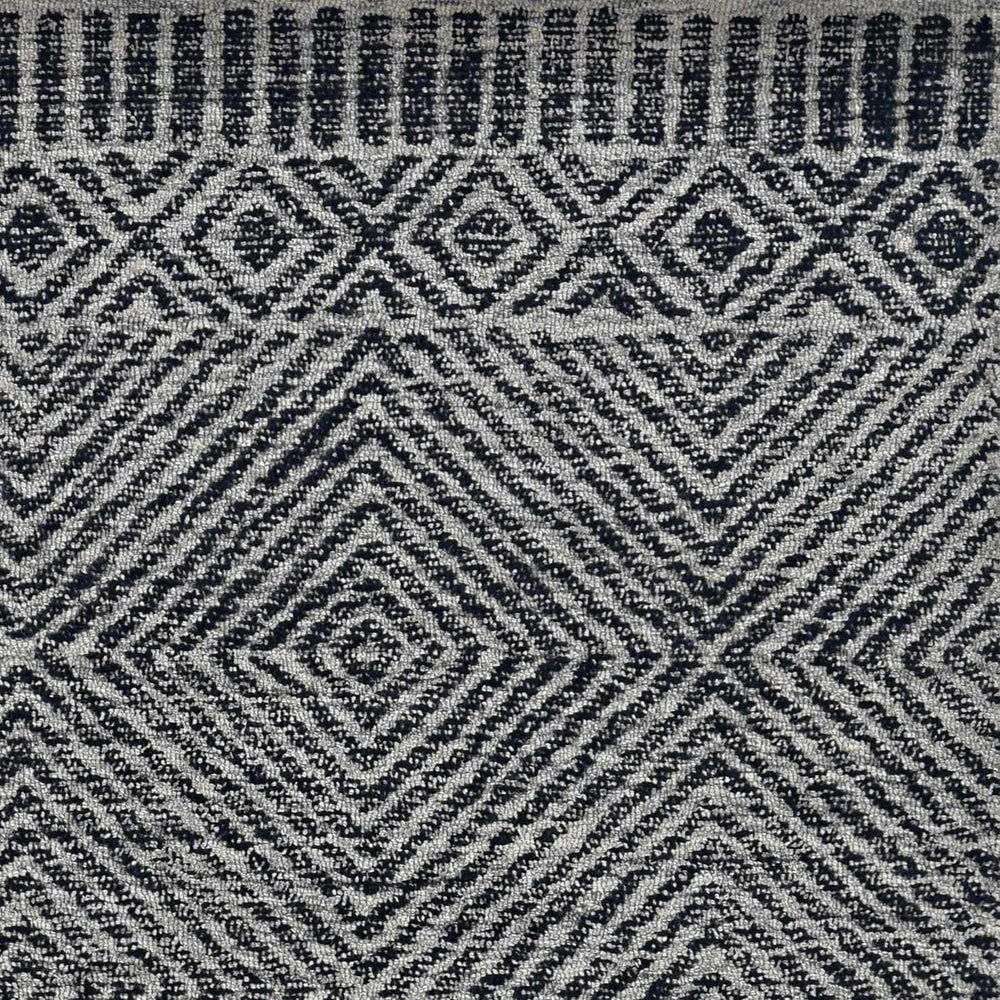 96 X 132 Grey Or Black Wool Rug - Homeroots - Flyclothing LLC