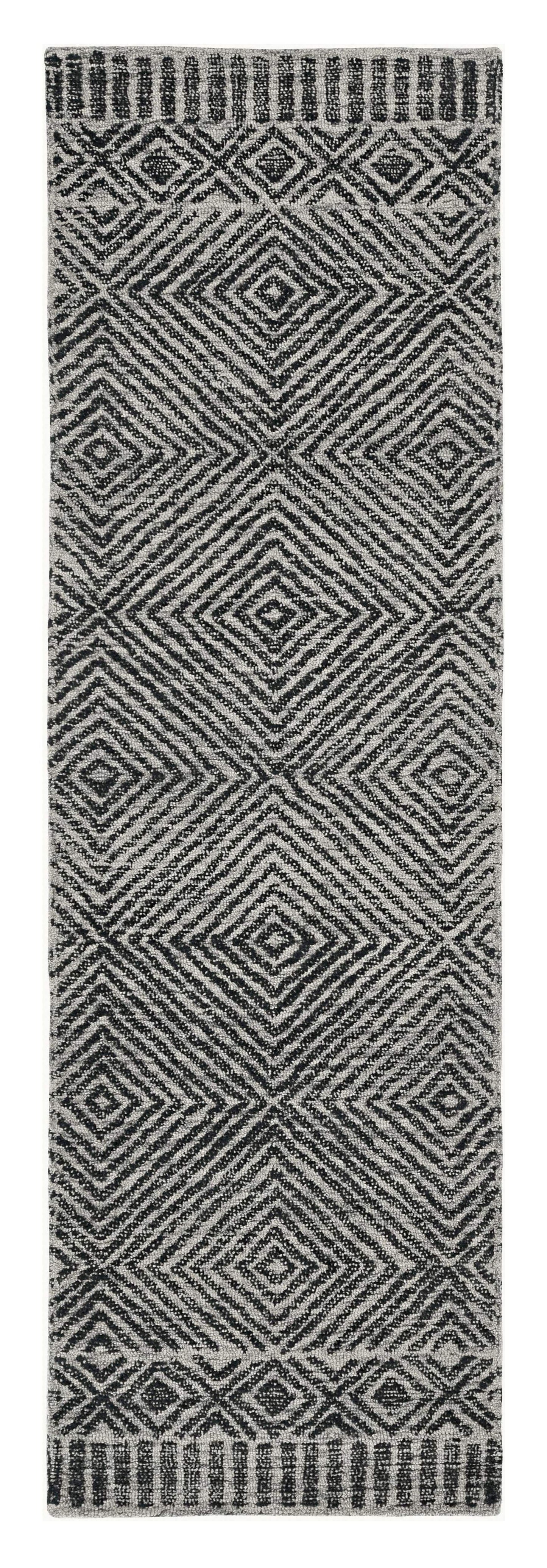 96 X 132 Grey Or Black Wool Rug - Homeroots - Flyclothing LLC