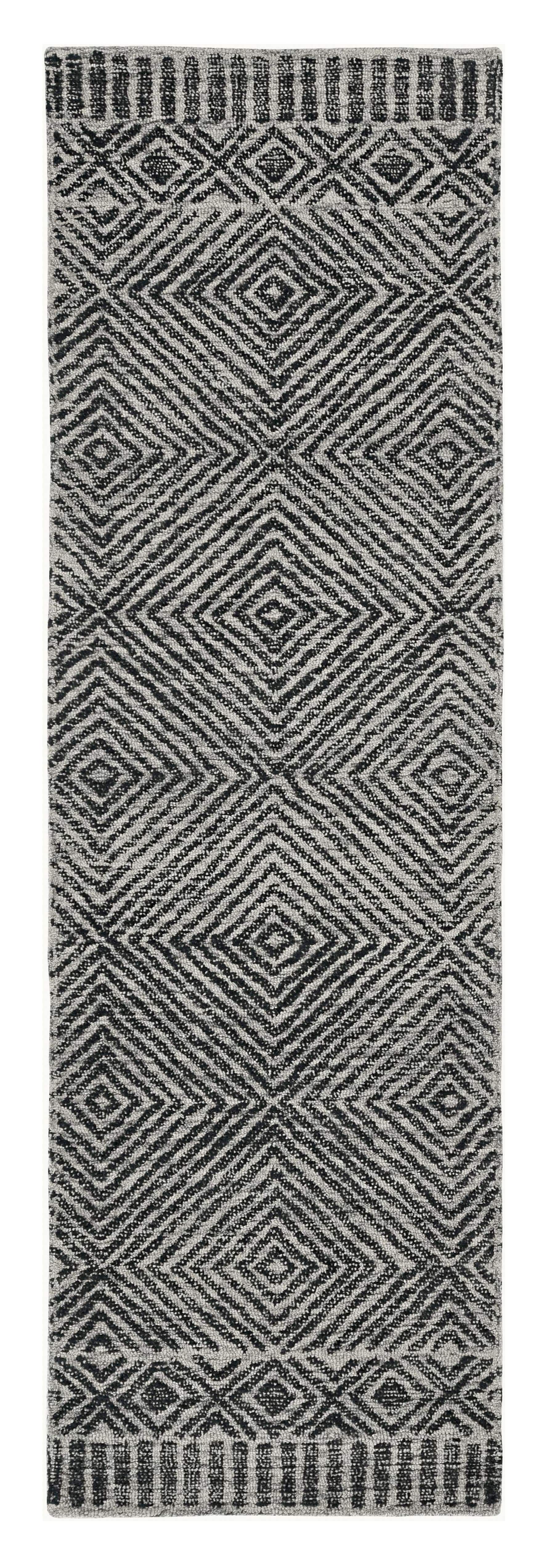 96 X 132 Grey Or Black Wool Rug - Homeroots - Flyclothing LLC