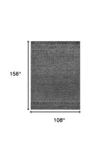 108 X 156 Grey Or Black Wool Rug - Homeroots - Flyclothing LLC