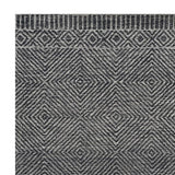 108 X 156 Grey Or  Black Wool Rug - Homeroots