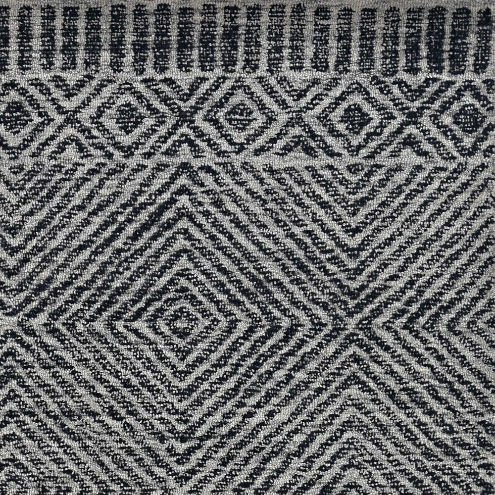 108 X 156 Grey Or Black Wool Rug - Homeroots - Flyclothing LLC