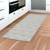 8' Ivory Wool Handmade Runner Rug - Homeroots