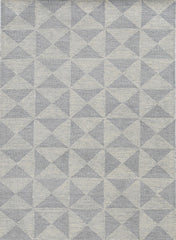 5' X 7' Ivory Geometric Pattern Wool Indoor Area Rug