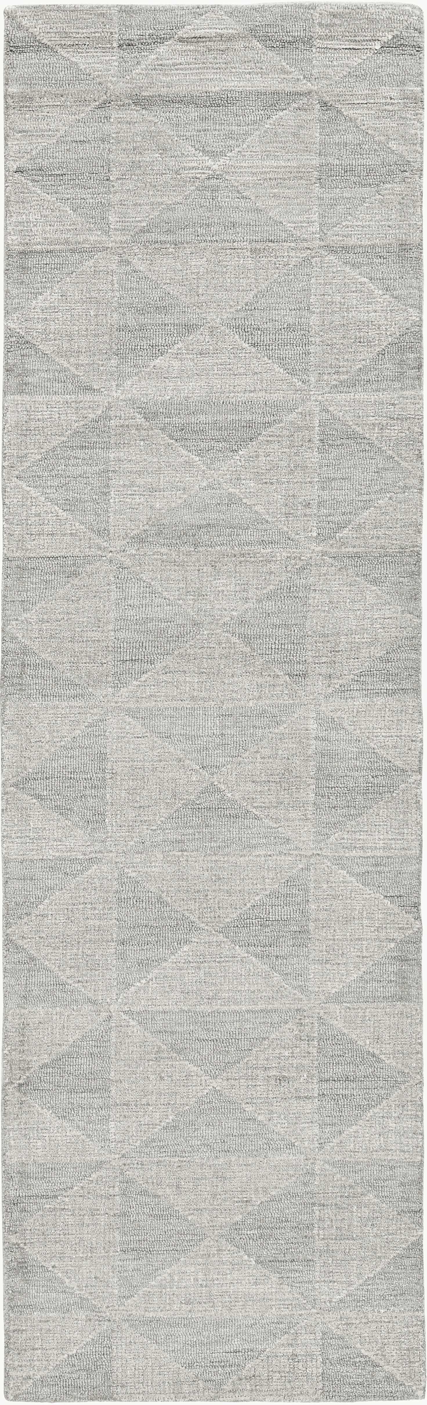 5' X 7' Ivory Geometric Pattern Wool Indoor Area Rug - Homeroots