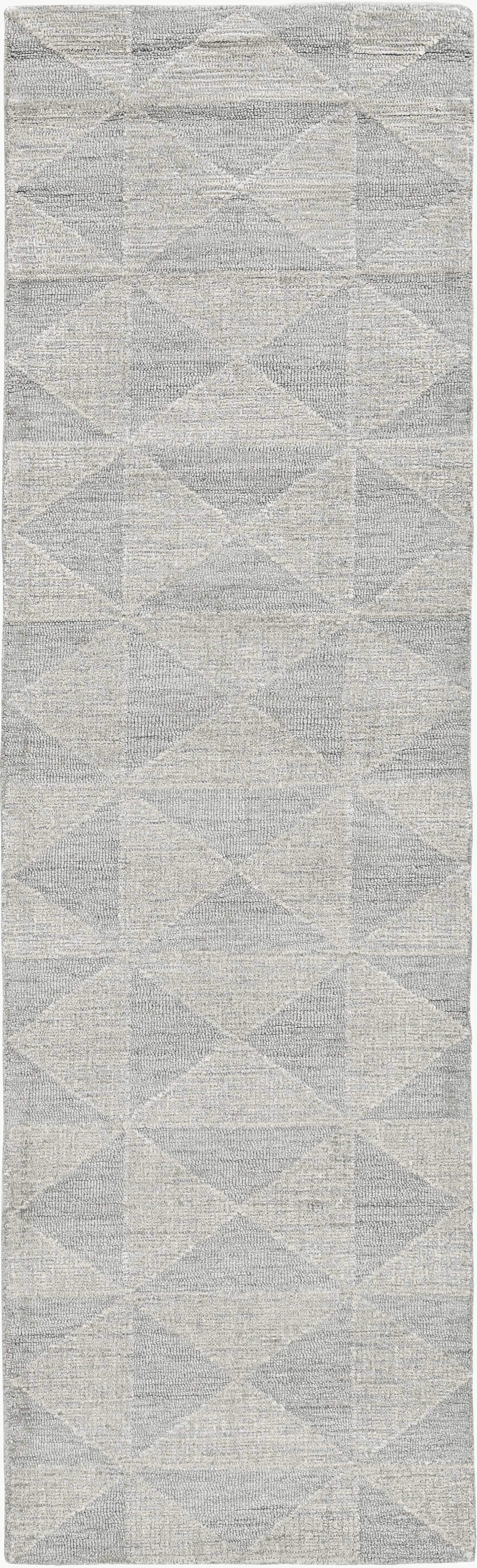 5' X 7' Ivory Geometric Pattern Wool Indoor Area Rug - Homeroots - Flyclothing LLC
