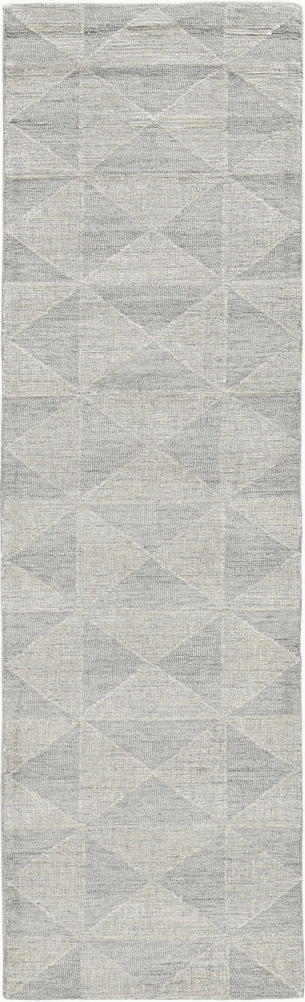 5' X 7' Ivory Geometric Pattern Wool Indoor Area Rug - Homeroots - Flyclothing LLC
