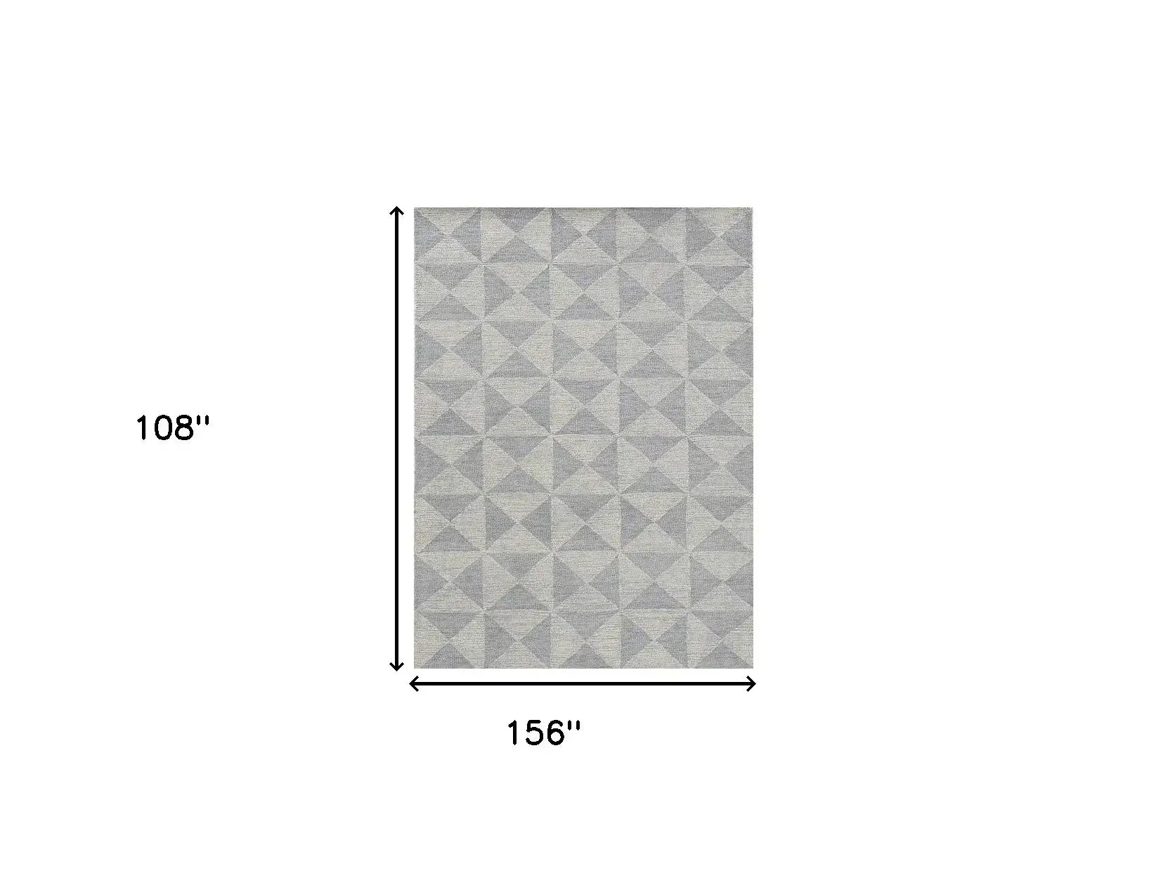 9' X 13' Ivory Hand Tufted Space Dyed Geometric Indoor Area Rug - Homeroots - Flyclothing LLC