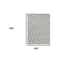 9' X 13' Ivory Hand Tufted Space Dyed Geometric Indoor Area Rug - Homeroots