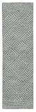 7' X 10' Denim Blue Hand Tufted Space Dyed Geometric Indoor Area Rug - Homeroots