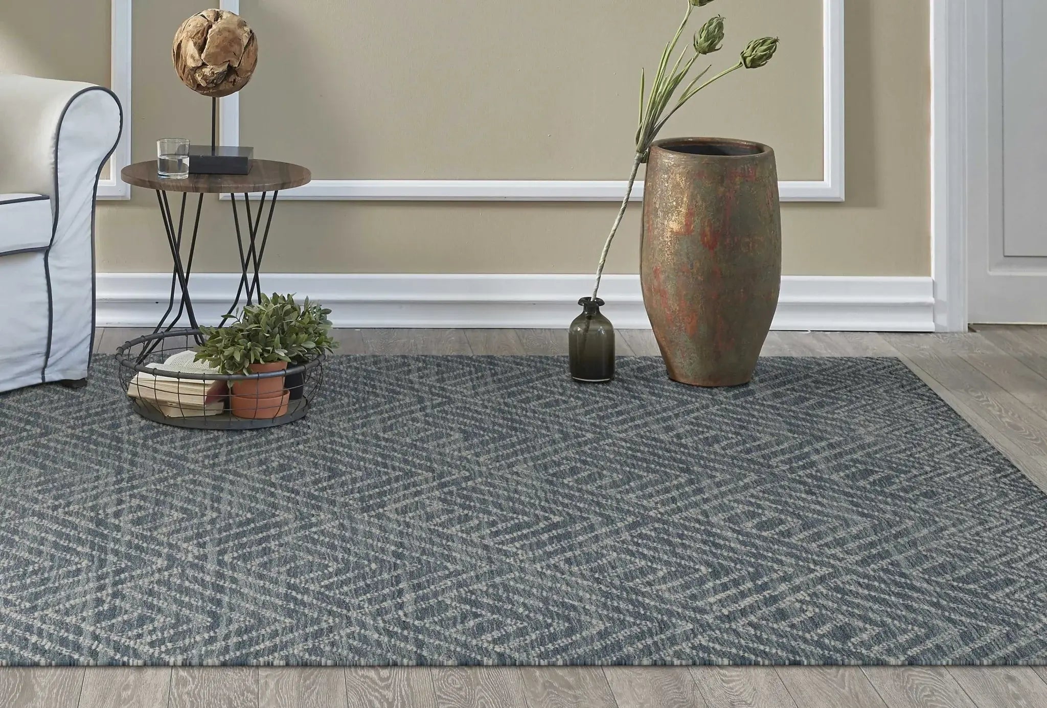 108 X 156 Denim Wool Rug - Homeroots - Flyclothing LLC