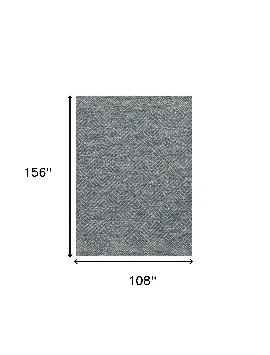 108 X 156 Denim Wool Rug - Homeroots - Flyclothing LLC