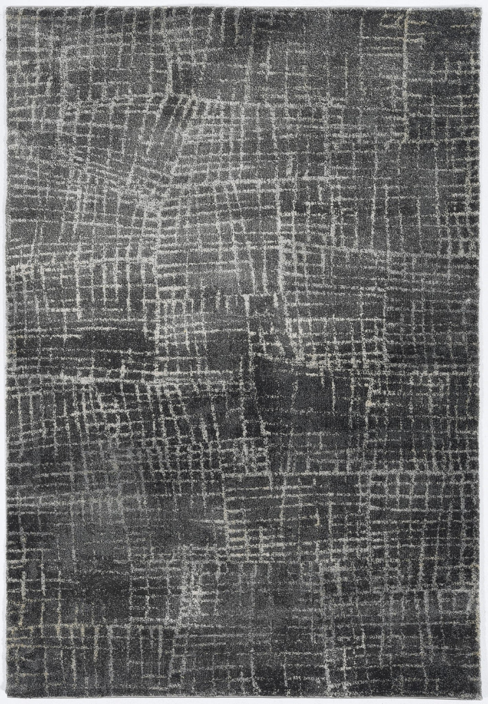 2' X 7' Grey Abstract Lines Runner Rug - Homeroots
