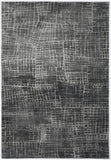 2' X 7' Grey Abstract Lines Runner Rug - Homeroots
