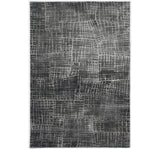 2' X 7' Grey Abstract Lines Runner Rug - Homeroots