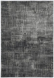 2' X 7' Grey Abstract Lines Runner Rug - Homeroots