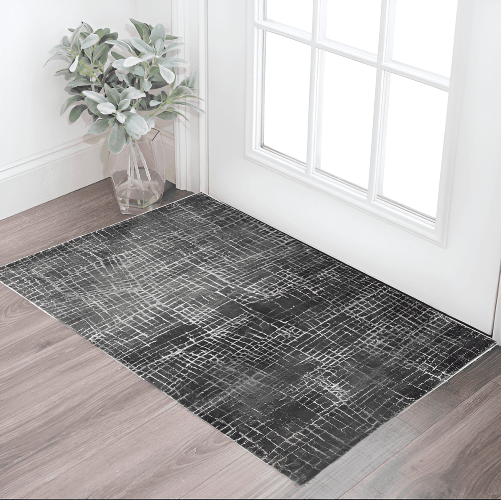3' X 5' Gray Abstract Area Rug - Homeroots - Flyclothing LLC