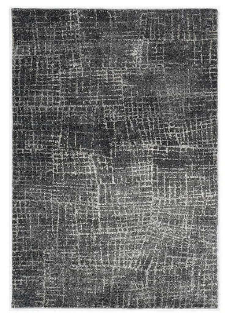 5' X 8' Grey Machine Woven Abstract Scratch Indoor Area Rug - Homeroots - Flyclothing LLC