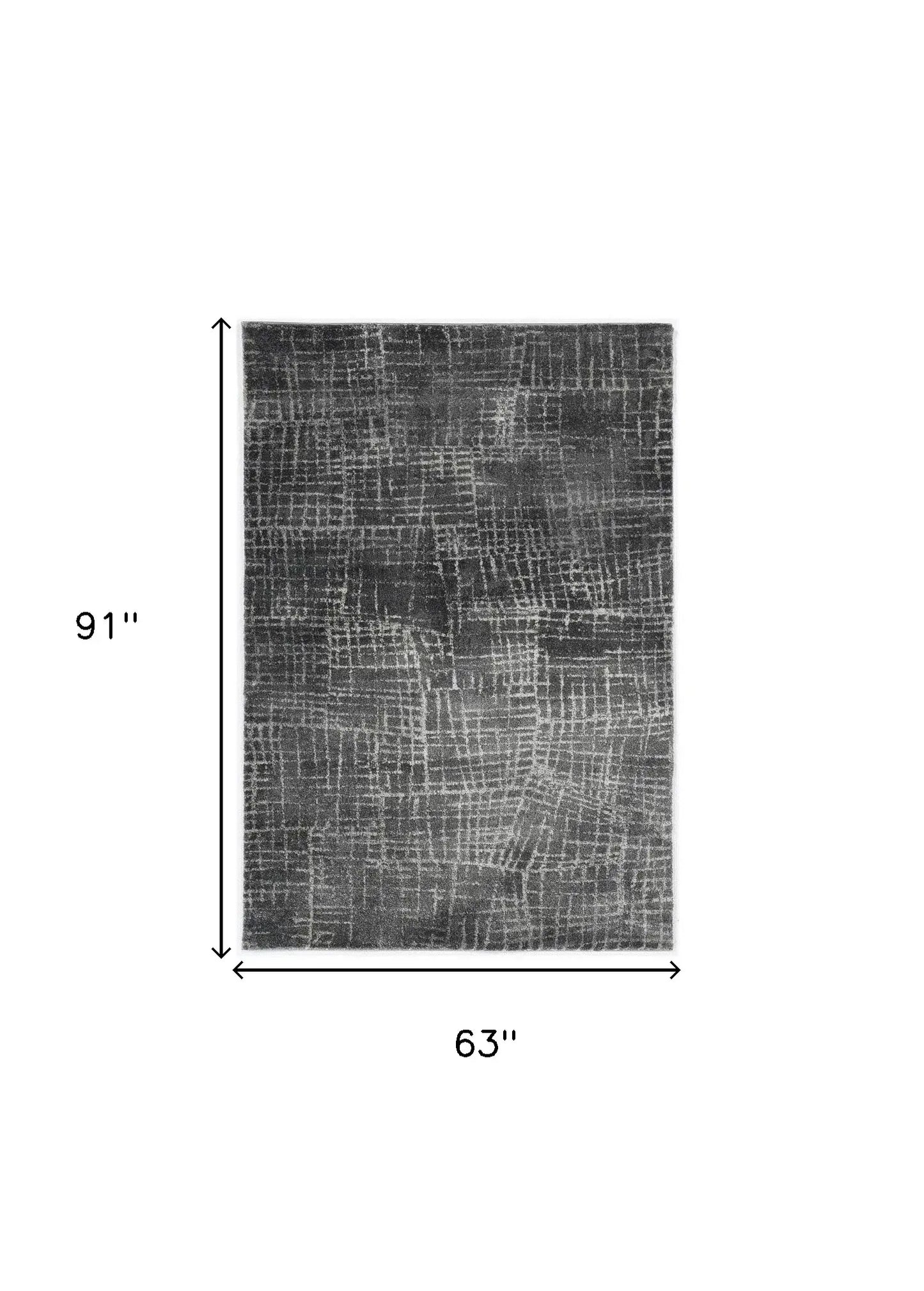 5' X 8' Grey Machine Woven Abstract Scratch Indoor Area Rug - Homeroots - Flyclothing LLC