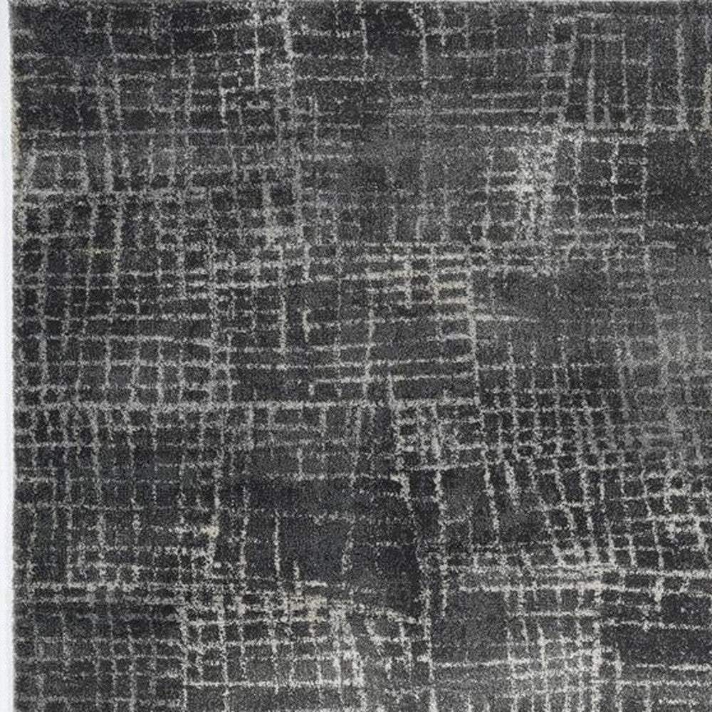 5' X 8' Grey Machine Woven Abstract Scratch Indoor Area Rug - Homeroots - Flyclothing LLC