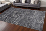 9' X 13' Grey Machine Woven Scratch Indoor Area Rug - Homeroots - Flyclothing LLC