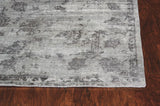 3' X 5' Gray Floral Vines Hand Loomed Distressed Area Rug - Homeroots - Flyclothing LLC