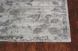 3' X 5' Gray Floral Vines Hand Loomed Distressed Area Rug - Homeroots - Flyclothing LLC