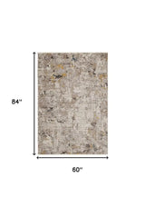 5' X 7' Grey Hand Loomed Traditional Floral Indoor Area Rug - Homeroots - Flyclothing LLC