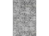 9' X 13' Gray Floral Vines Hand Loomed Distressed Area Rug - Homeroots
