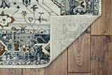 3' X 5' Gray and Ivory Floral Distressed Area Rug - Homeroots - Flyclothing LLC