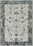5' X 8' Ivory Grey Machine Woven Traditional Indoor Area Rug - Homeroots