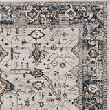 5' X 8' Ivory Grey Machine Woven Traditional Indoor Area Rug - Homeroots